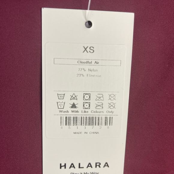 Halara Softlyzero Airy Crossover Fringe Hem Bodycon 2-in-1 Mini Skirt Berry Red - Picture 6 of 7